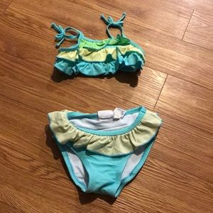 Blue Two Piece Swimwear